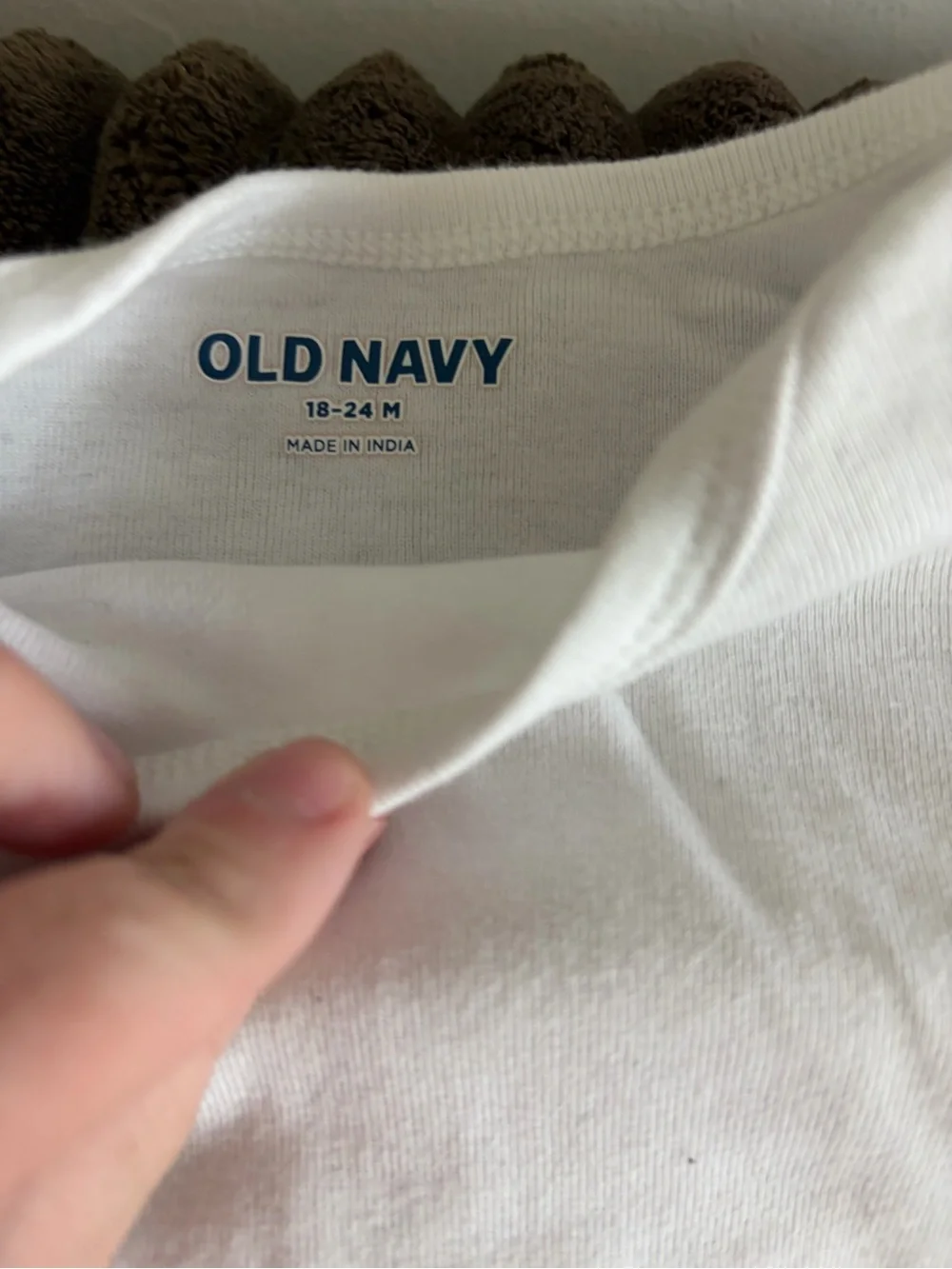 Old Navy White Short-Sleeve Baby One-Piece Bodysuit